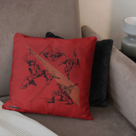 Deadpool On my Way! Printed 18" Throw Pillow